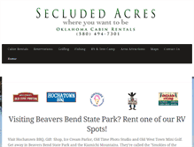 Tablet Screenshot of beaversbendsecludedacres.com